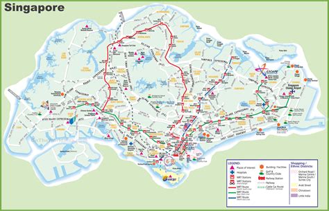 tourist map of singapore city.